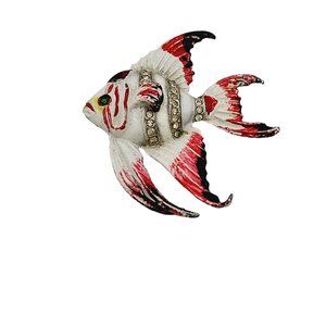 Vintage Coro Unsigned Angel Fish Fur Clip (A341)